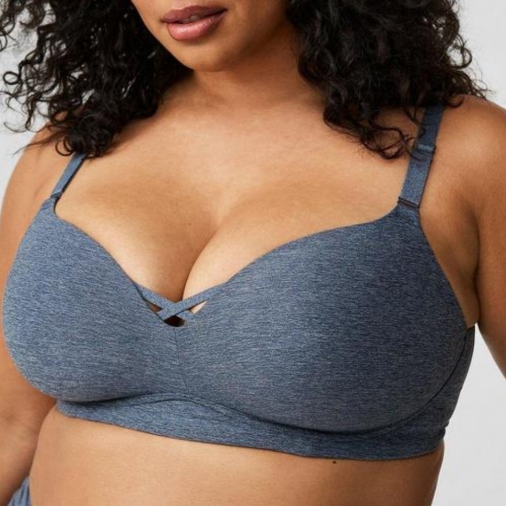 Torrid Heathered Blue Full Coverage Wireless Bra